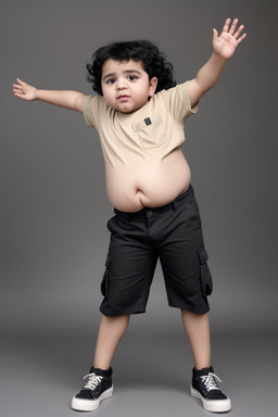 Libyan infant boy with  black hair