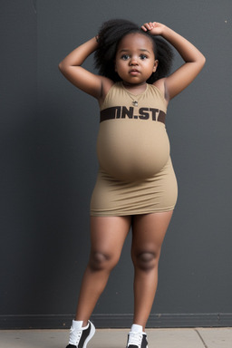 Nigerian infant girl with  brown hair