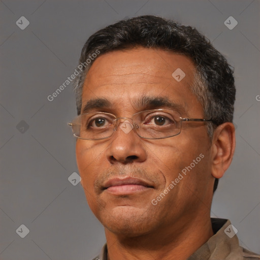 Neutral white adult male with short  brown hair and brown eyes