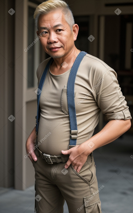 Vietnamese middle-aged male with  blonde hair