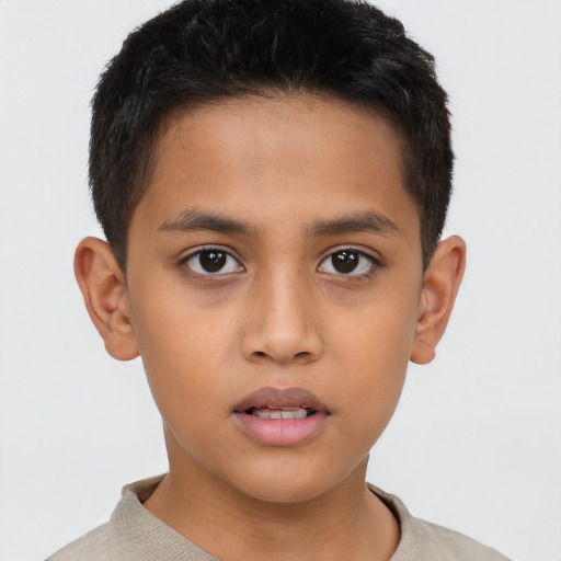 Neutral latino young-adult male with short  brown hair and brown eyes