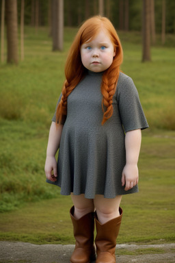 Norwegian child girl with  ginger hair