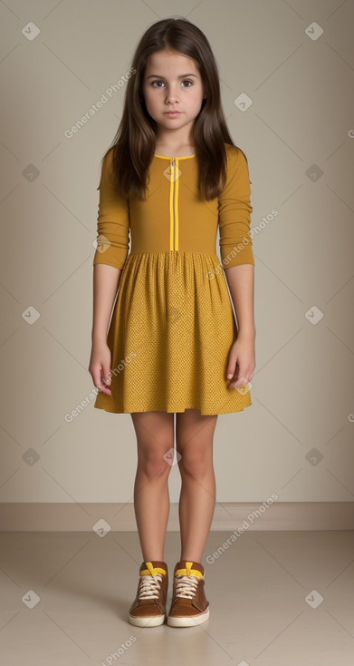 Cuban child girl with  brown hair