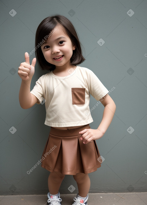 Singaporean infant girl with  brown hair