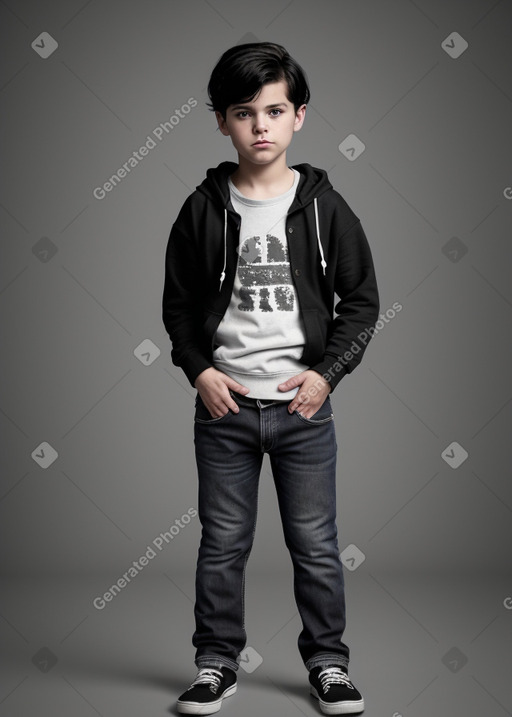 Danish child boy with  black hair