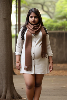 Sri lankan young adult female with  brown hair