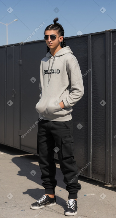 Azerbaijani teenager boy with  black hair