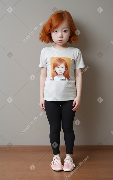 Korean child female with  ginger hair