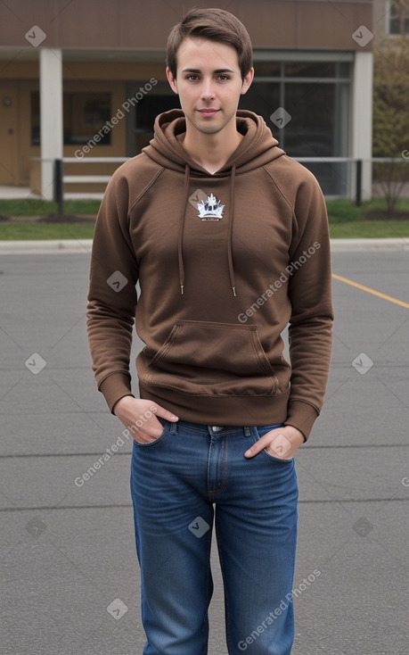 Canadian adult male with  brown hair