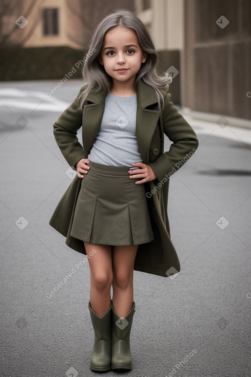 Child female with  gray hair