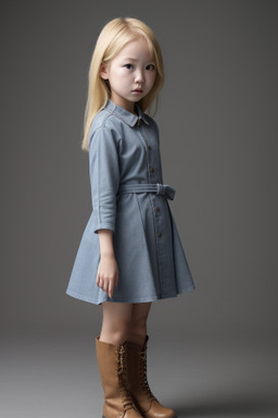 Korean child female with  blonde hair