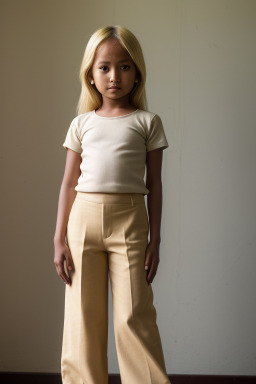 Nepalese child female with  blonde hair