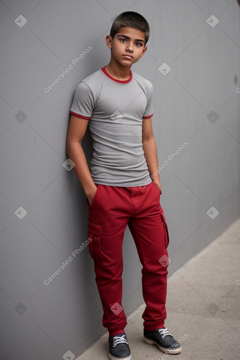 Peruvian teenager boy with  gray hair