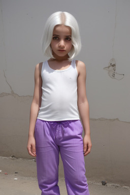 Algerian child girl with  white hair