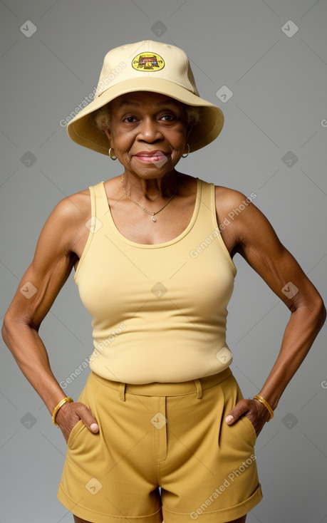 African american elderly female with  blonde hair