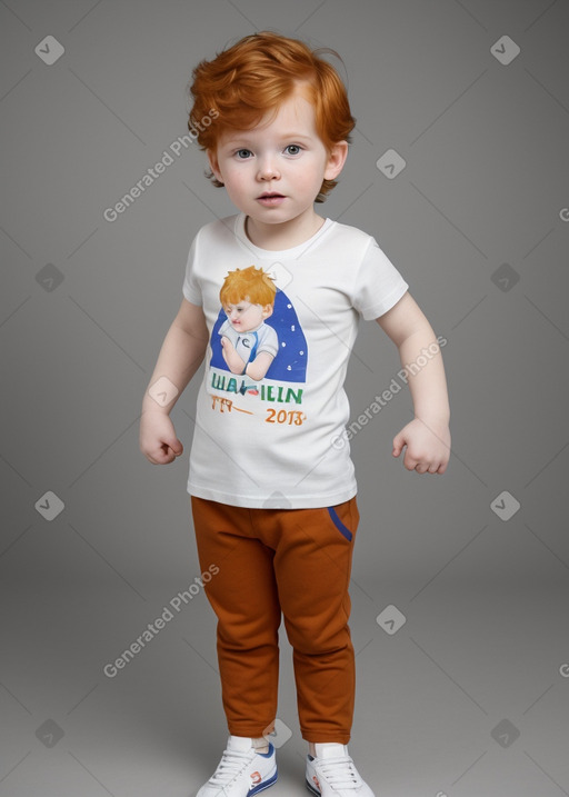 Slovenian infant boy with  ginger hair