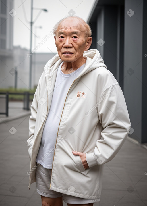 Chinese elderly male with  ginger hair