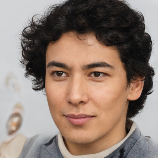 Neutral white young-adult male with medium  brown hair and brown eyes