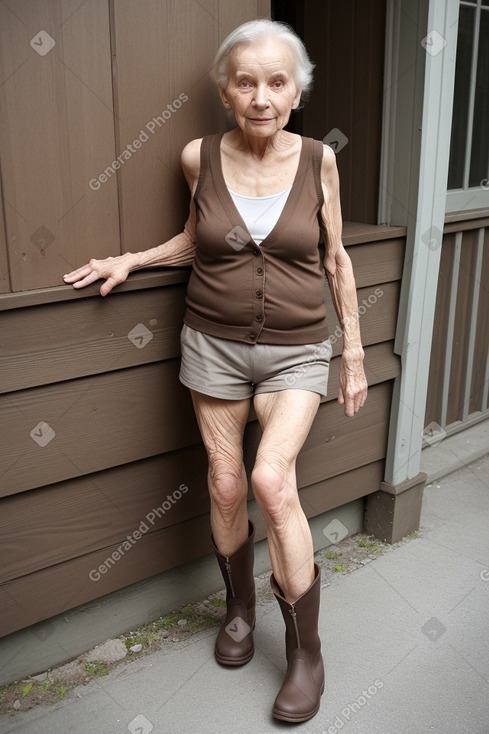 Estonian elderly female with  brown hair