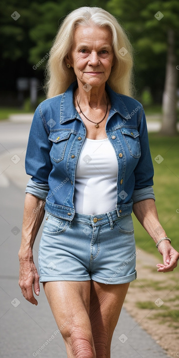 Swedish elderly female with  blonde hair