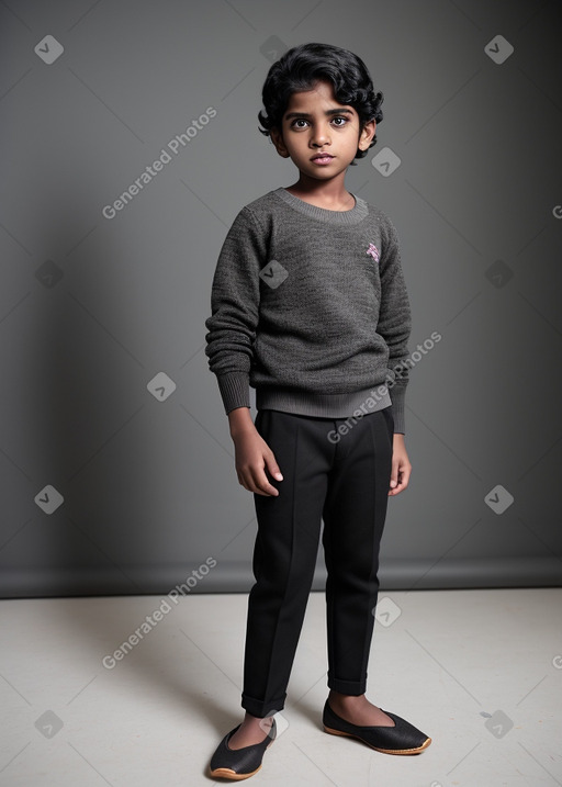 Sri lankan child boy with  black hair