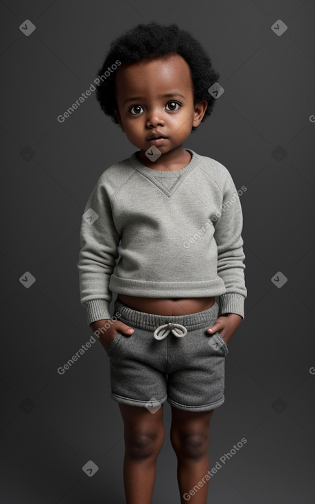 Ethiopian infant boy with  black hair