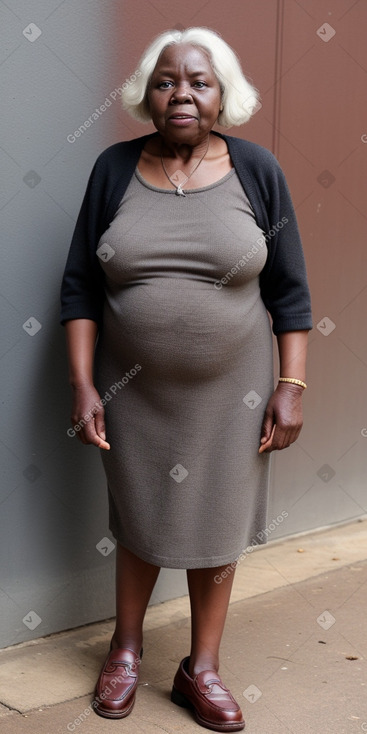 Zimbabwean elderly female with  gray hair