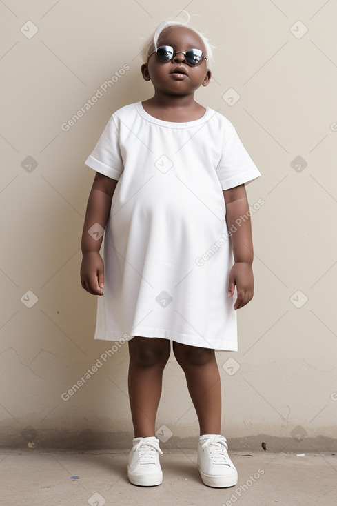 Tanzanian infant girl with  white hair