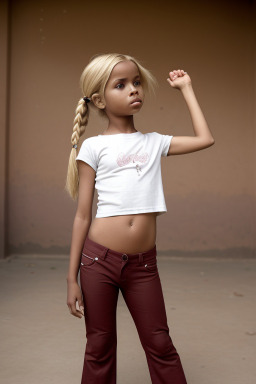 Malian child girl with  blonde hair