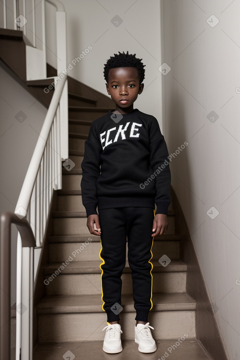 Togolese child boy with  black hair