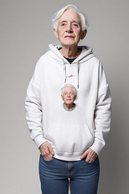 Elderly non-binary with  white hair