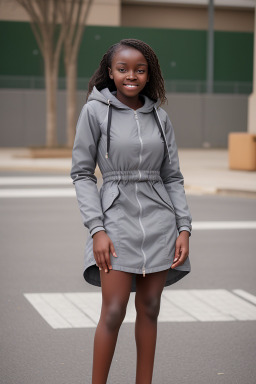 Togolese teenager girl with  gray hair