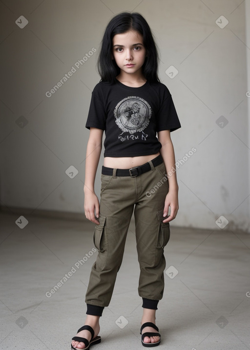 Romanian child girl with  black hair