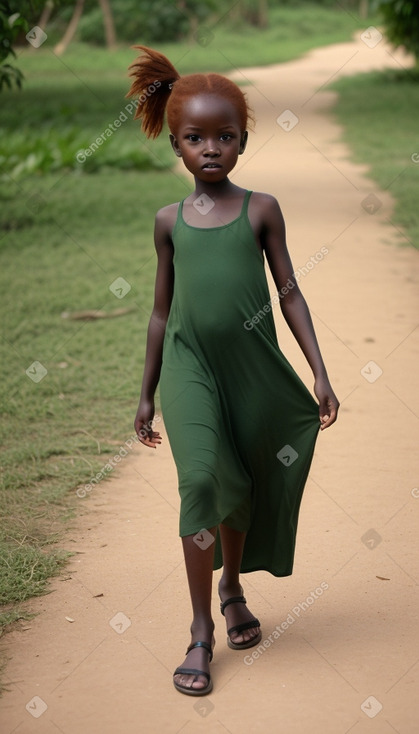 Ugandan child girl with  ginger hair