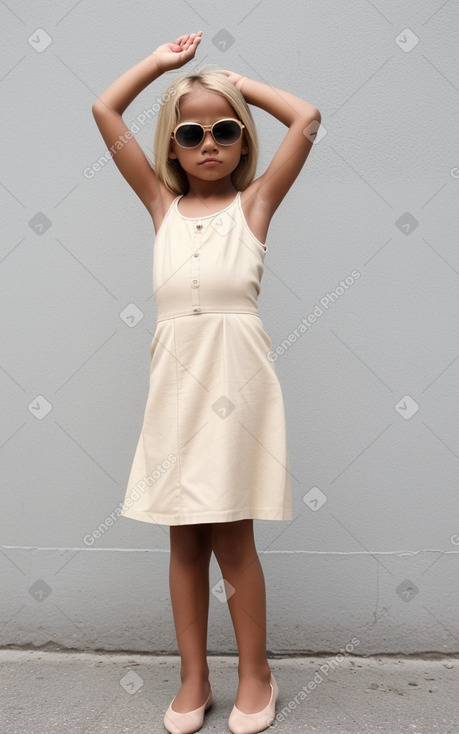 Honduran child girl with  blonde hair