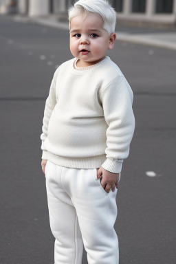 Bulgarian infant boy with  white hair