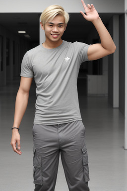 Singaporean young adult male with  blonde hair