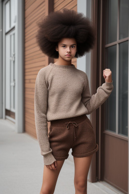 Finnish teenager girl with  brown hair