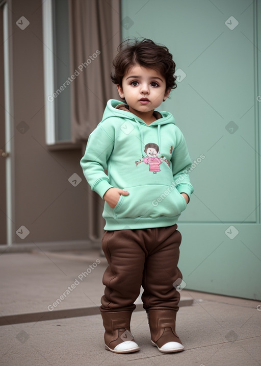 Turkish infant boy with  brown hair