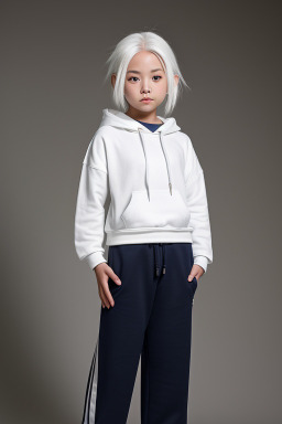 Chinese child female with  white hair