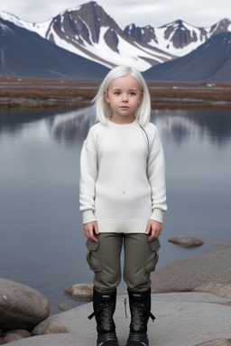 Swedish child girl with  white hair