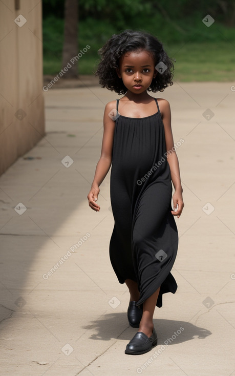 Ethiopian child girl with  black hair