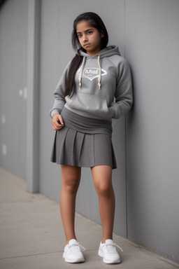 Guatemalan teenager girl with  gray hair