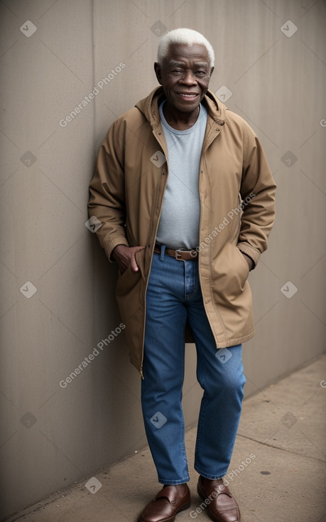 Ghanaian elderly male with  blonde hair