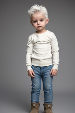 Italian infant boy with  white hair