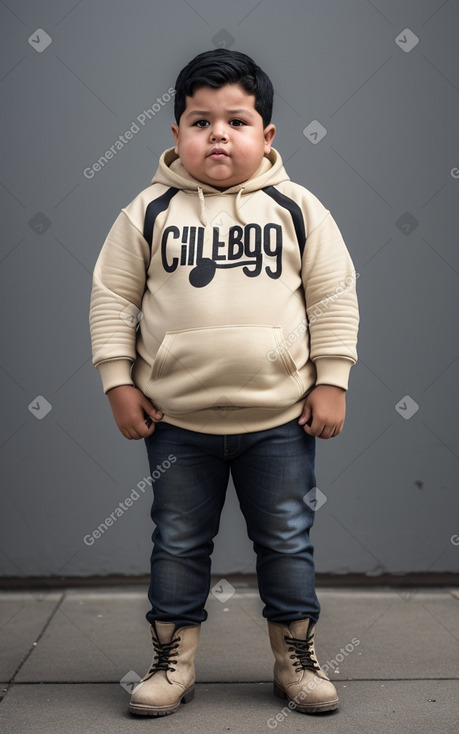 Colombian child boy with  black hair