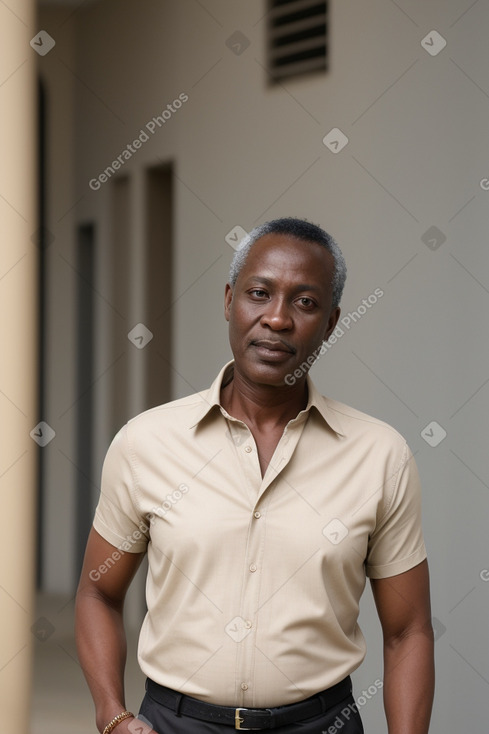 Senegalese middle-aged male with  black hair