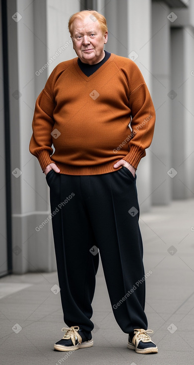 Belgian elderly male with  ginger hair