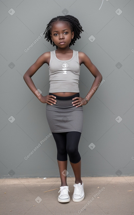 Zimbabwean child girl with  gray hair