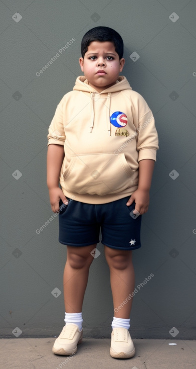 Venezuelan child boy with  brown hair